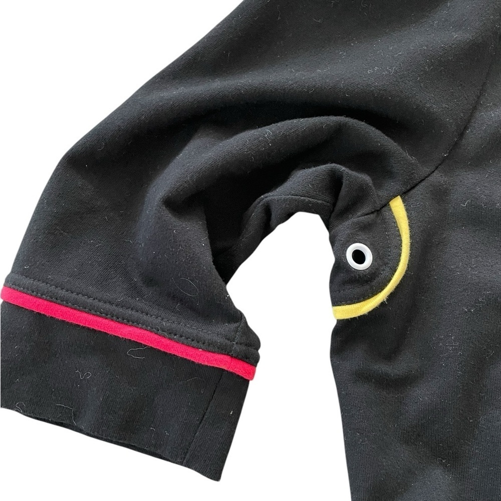 Onque Casual Vintage Black Zip Front Jacket Colored Piping Size XL - Picture 6 of 7